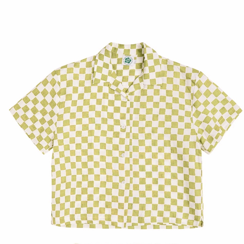 Holiday by Emma Mulholland - Checkered Short Sleeve Surf Beach Collar Shirt